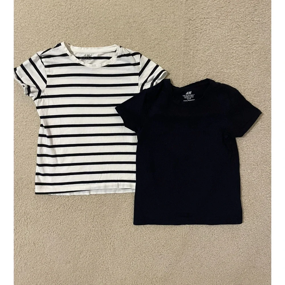 9 Pc Girls LOT Size S 6 6X 6-7 Clothing Name Brand Gap H&M Old Navy Disney C&J